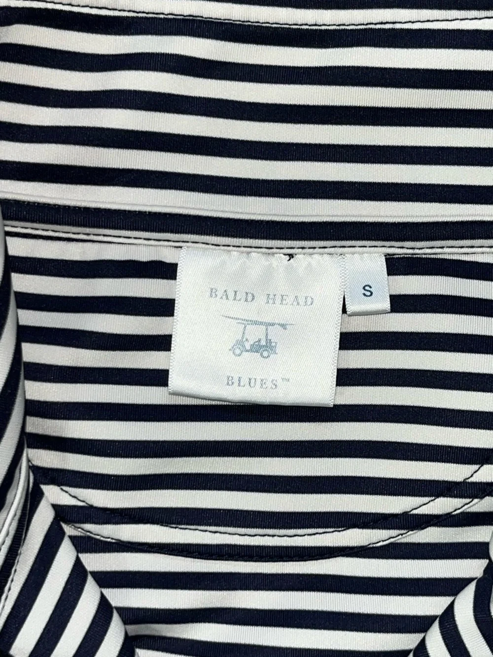 Bald Head Blues Men’s Striped 1/4 Zip Pullover Size Small